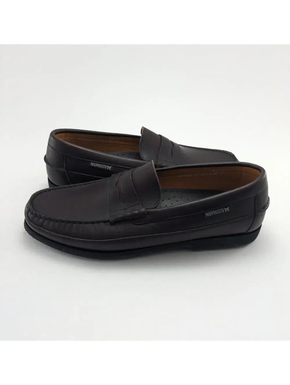 Mens MEPHISTO Cap Vert Classic Penny Air Relax Brown Leather Loafers Shoes Sz 12